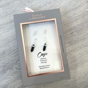 Believe by Brilliance Onyz Earring Set